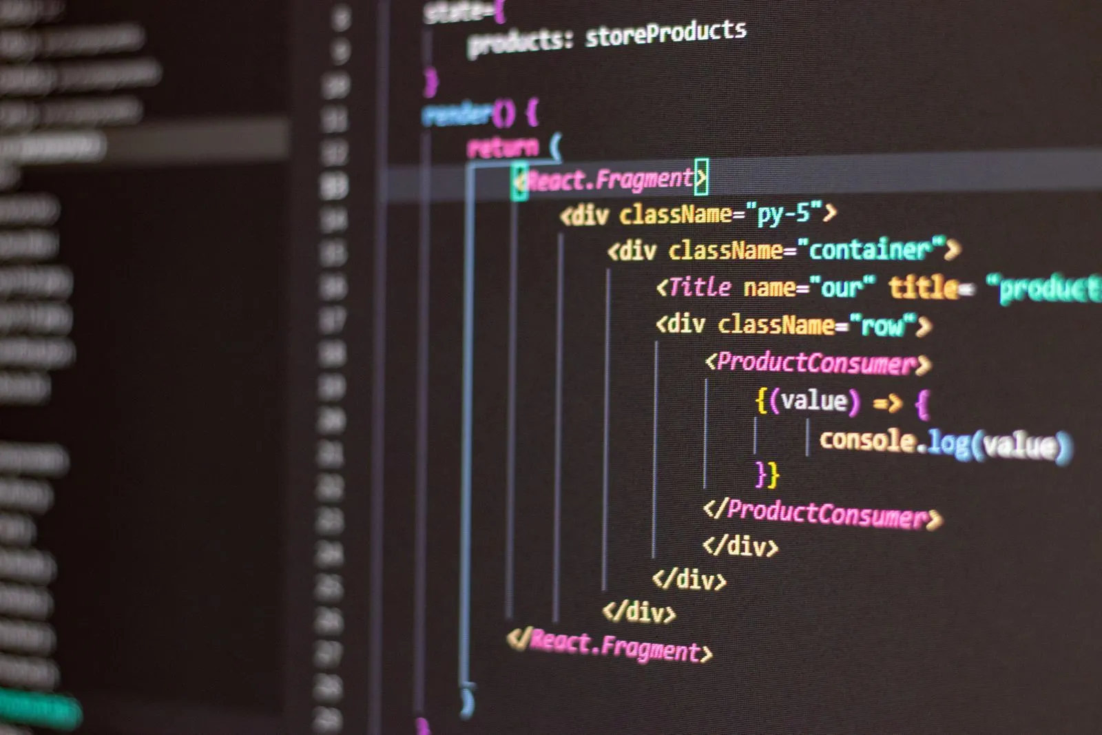 Code editor screen representing AI-assisted development