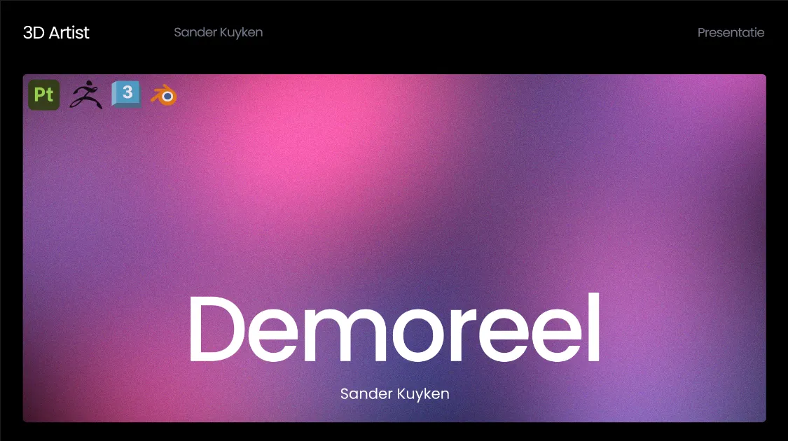3D and VFX demoreel 2026 title card
