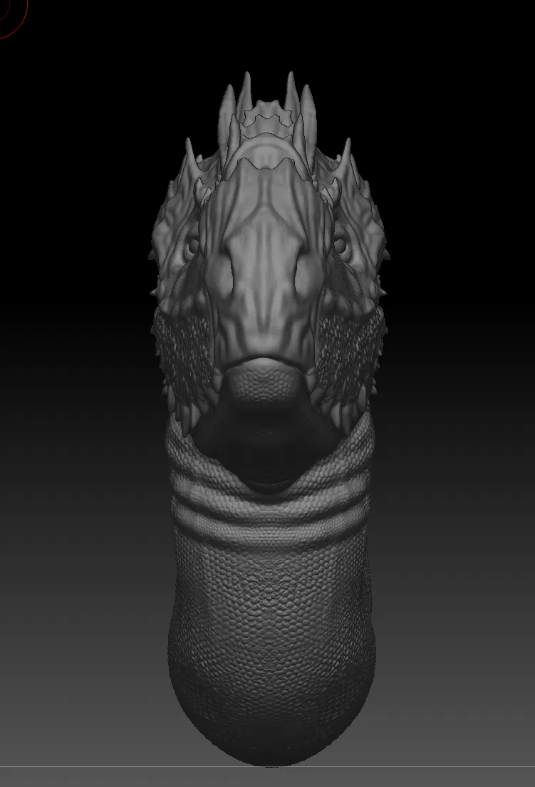 Dragon creature ZBrush 3D sculpt