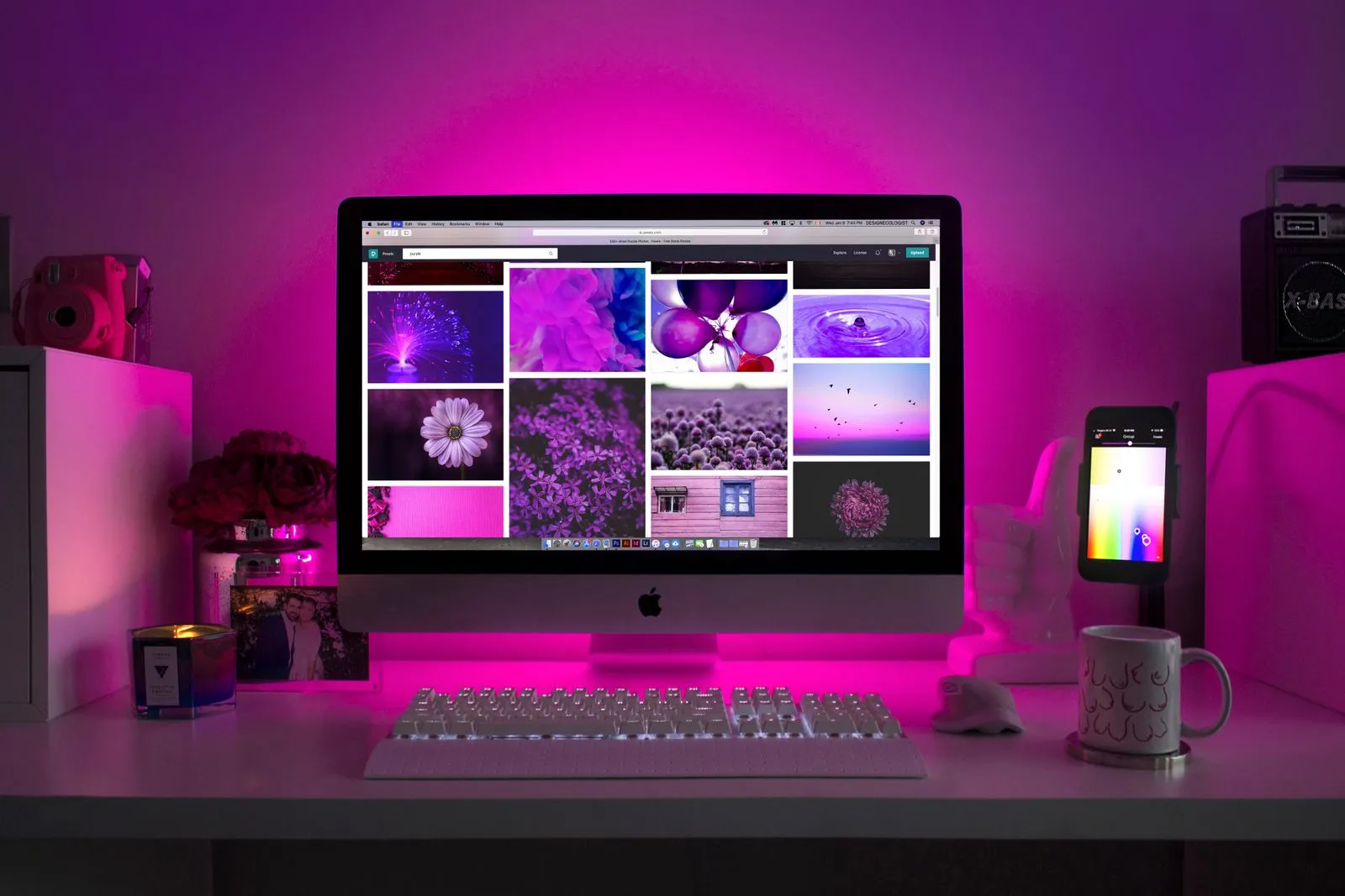 Laptop showing a website design in progress