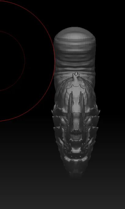 Dragon creature sculpt in ZBrush — detail 3