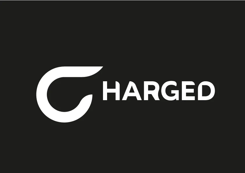 Charged lifestyle brand identity logo and advertising layout
