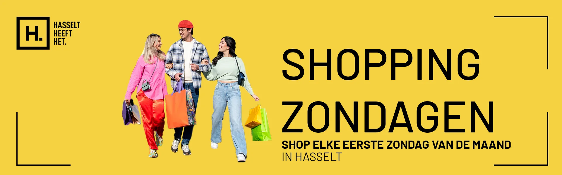 Hasselt Shopping Sundays city campaign poster design