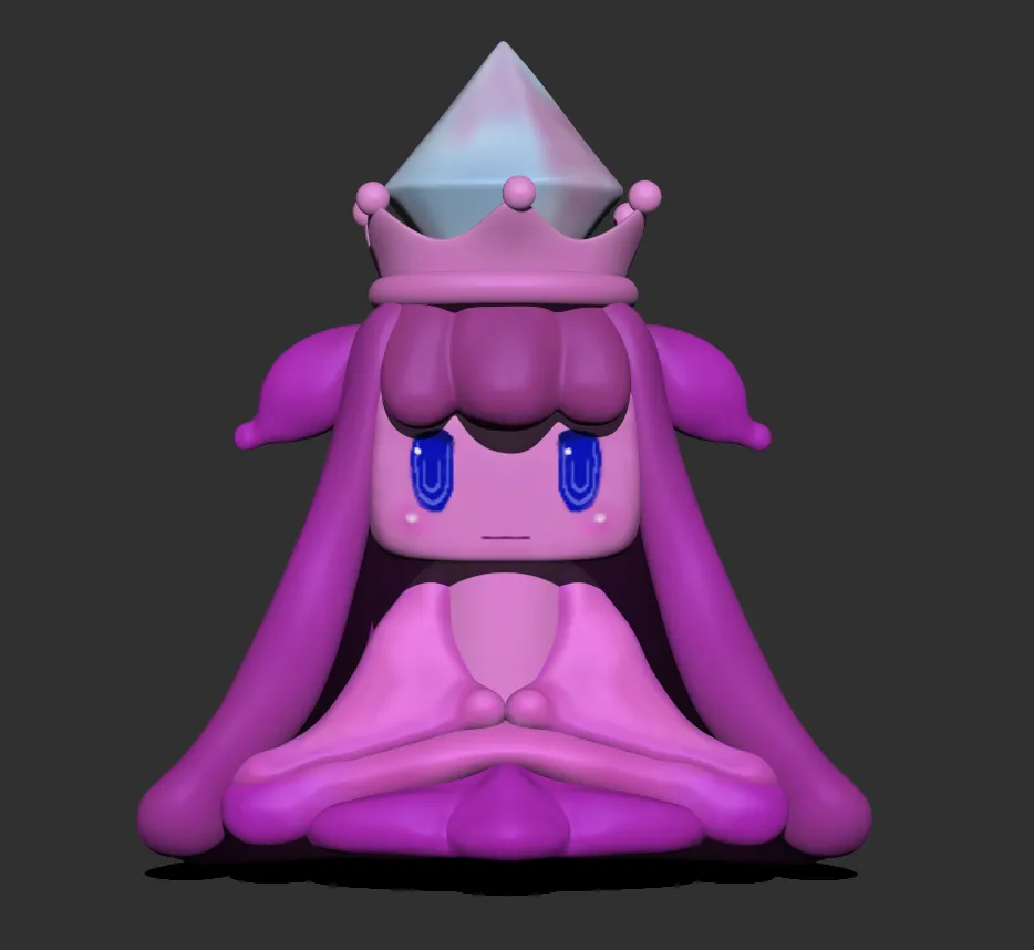 Crown Woman 3D character sculpt turnaround