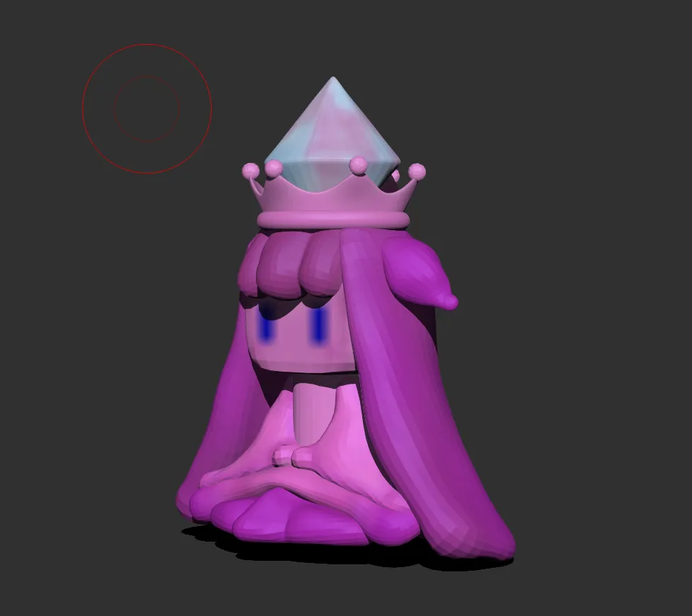 3D character sculpt — Crown Woman — detail 4