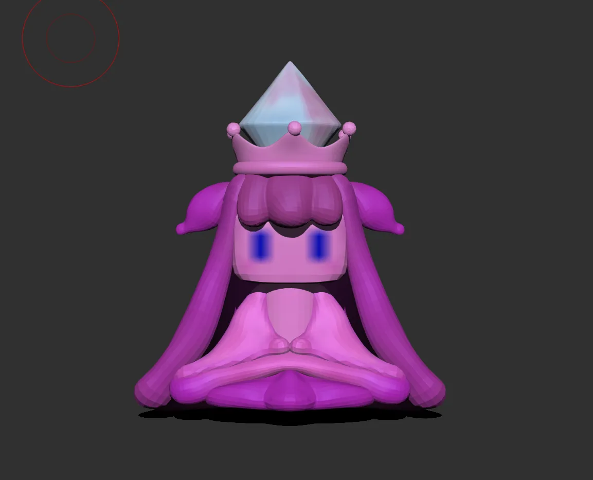 Crown Woman 3D character sculpt turnaround