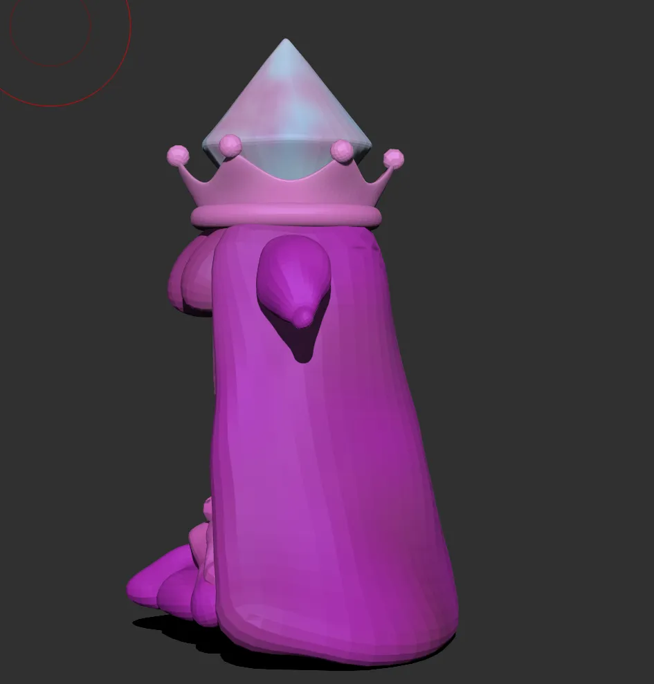3D character sculpt — Crown Woman — detail 2
