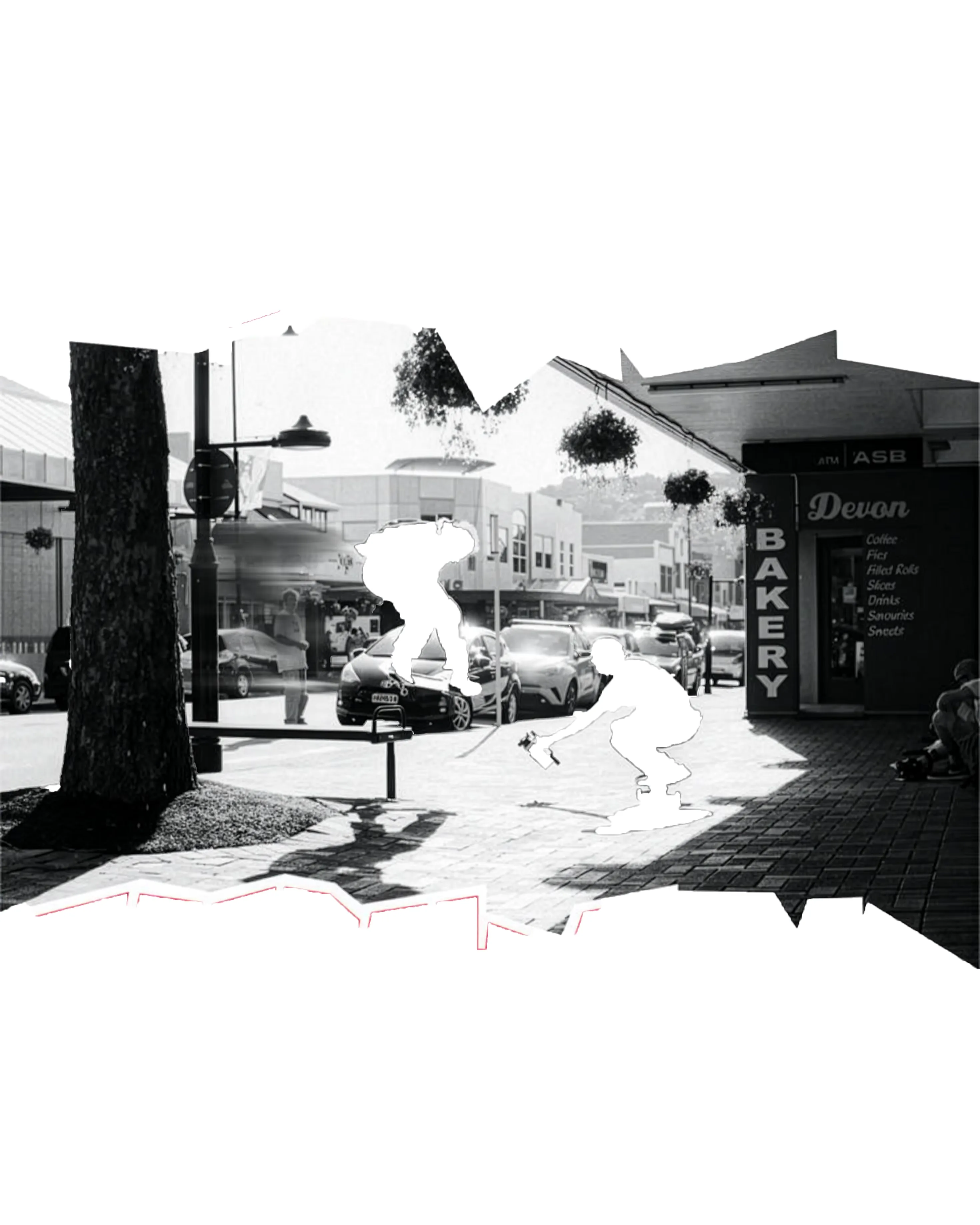 Still uit de geanimeerde skateposter uit een motionreeks van drie posters